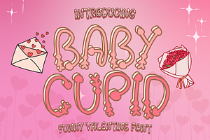 Baby Cupid is a cute valentine font, a Handwritten Font by Brown Cupple