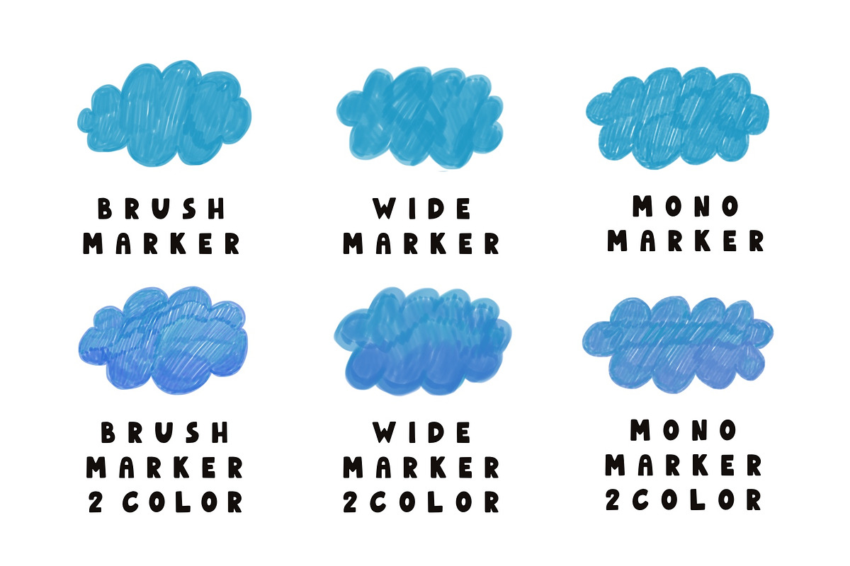 Markers brushes for Procreate, a Brush Add-On by JuliyArt (Photo 4 of 8)