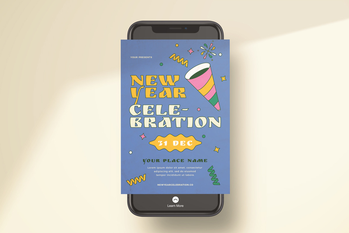 New Year Celebration Flyer, a Flyer Template by KMZVR.Lab (Photo 5 of 6)