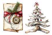 Merry Maritime Christmas Clipart, a Seasonal Illustration by CitraGraphics (Thumbnail 8 of 9)