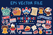 Sticker Pack Cute Independence Day, an Object Graphic by NH graphic (Thumbnail 1 of 3)