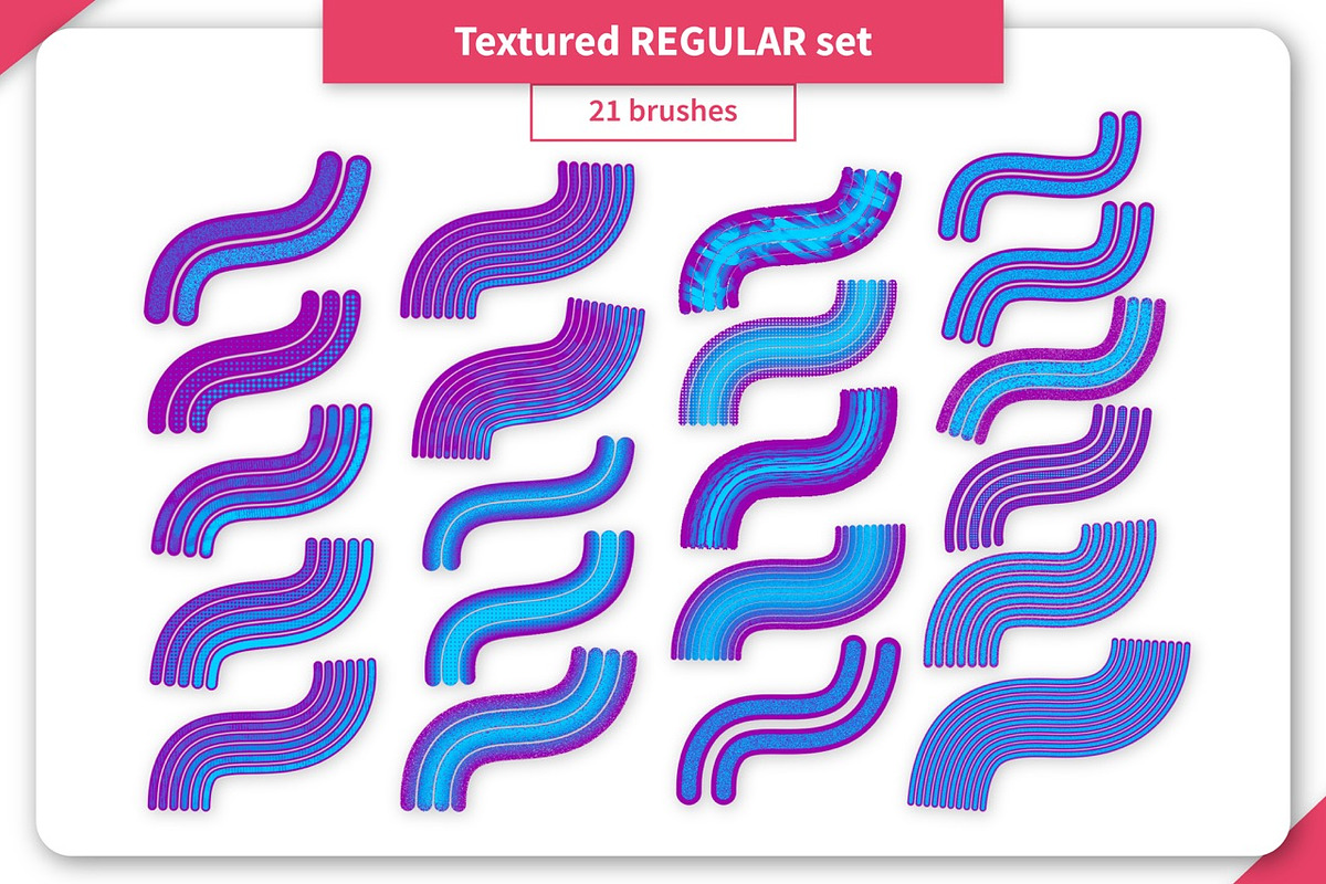 Outline MULTI LINE Brush set, a Brush Add-On by Magnatype (Photo 4 of 9)