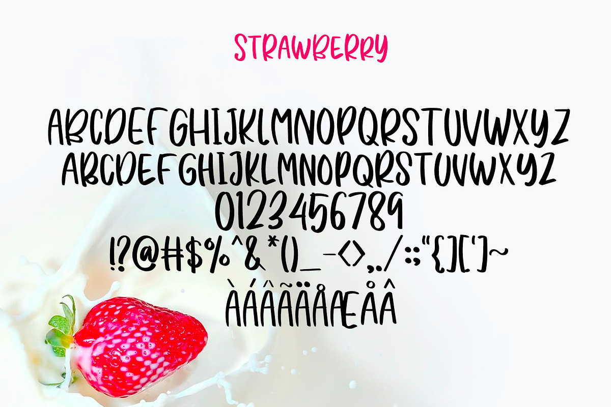 Strawberry - handwritten font, a Script Font by Yuby Creative (Photo 8 of 9)