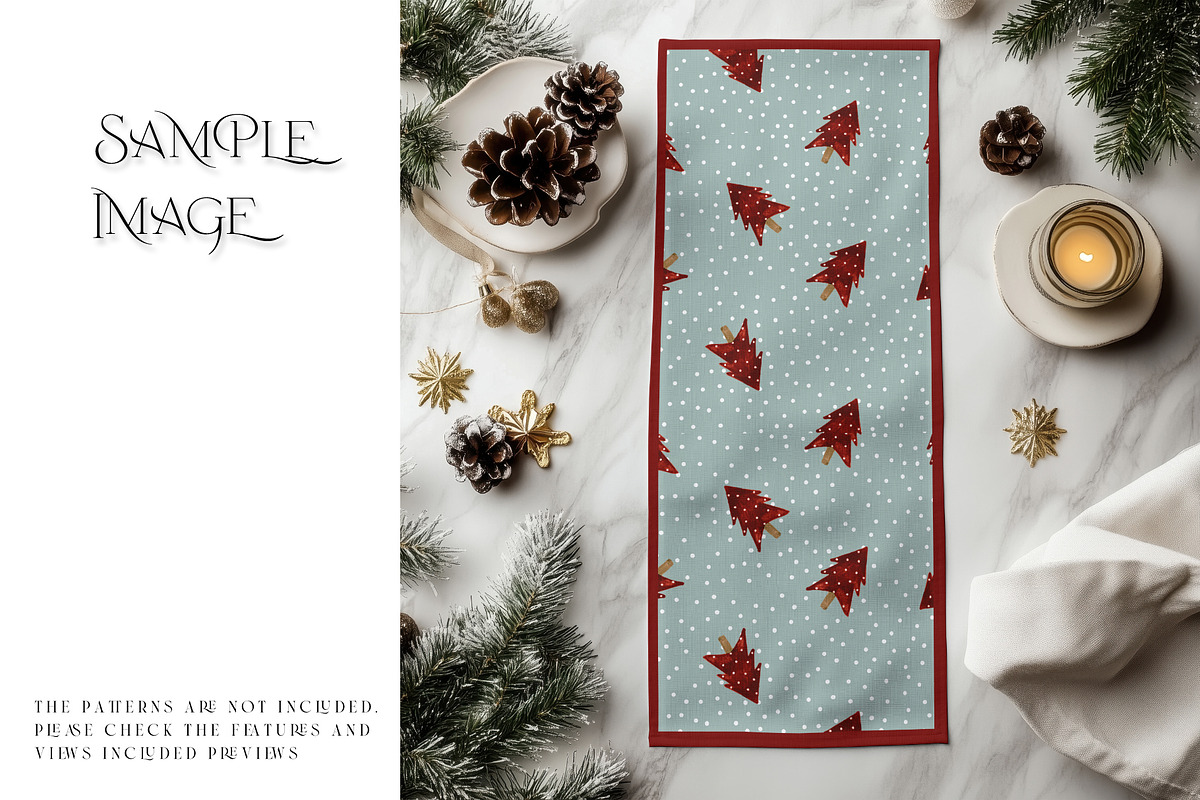 Christmas Table Runner Mockups, a Household Mockup by mock-ups (Photo 3 of 15)