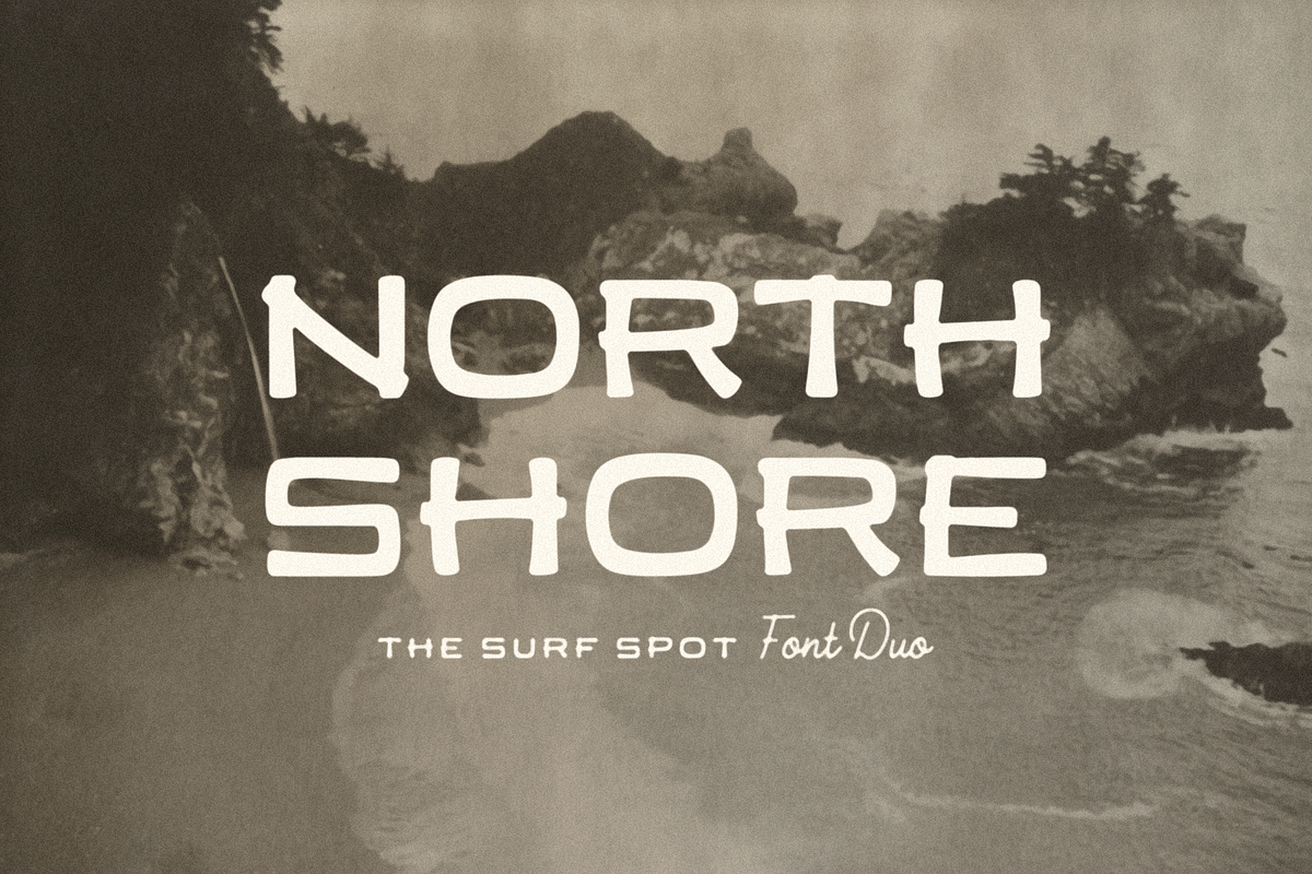 North Shore + Mavericks, a Slab Serif Font by Bruised Goods (Photo 1 of 11)