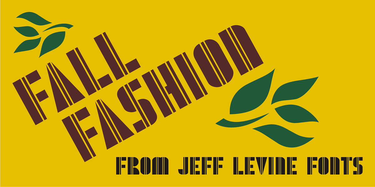 Fall Fashion JNL, a Font by Jeff Levine Fonts