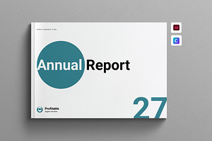 Annual Report Template Landscape, a Brochure Template by Work-Envance