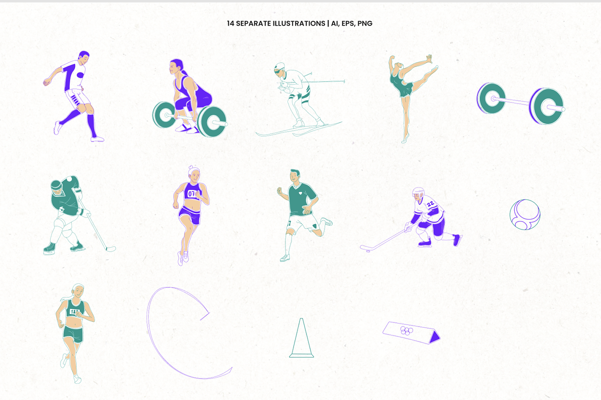 Sport Characters, a Sport Illustration by Promo Graphics (Photo 3 of 4)
