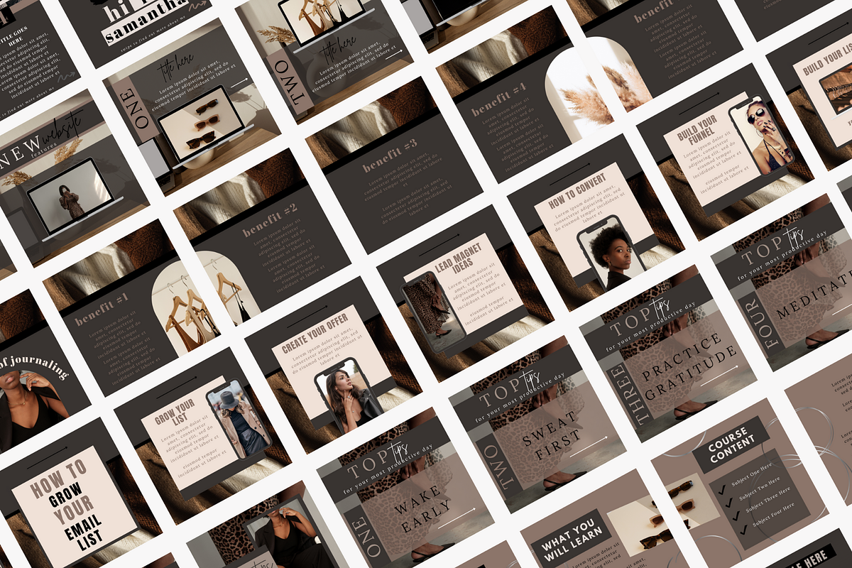 Modern Instagram Canva Carousels, a Social Media Template by Oh So Social Boutique (Photo 2 of 6)