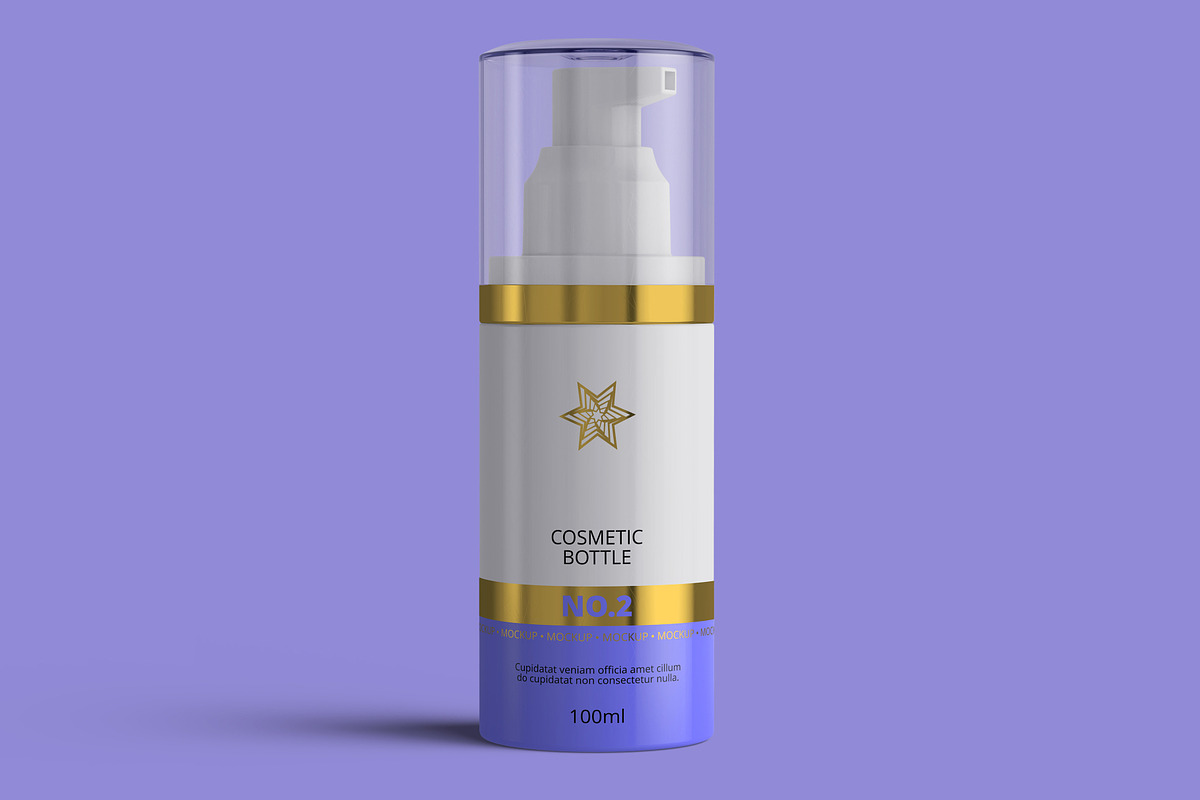 Airless Pump Cosmetic Bottle Mockup, a Cups & Container Mockup by Digitalphaser (Photo 3 of 5)