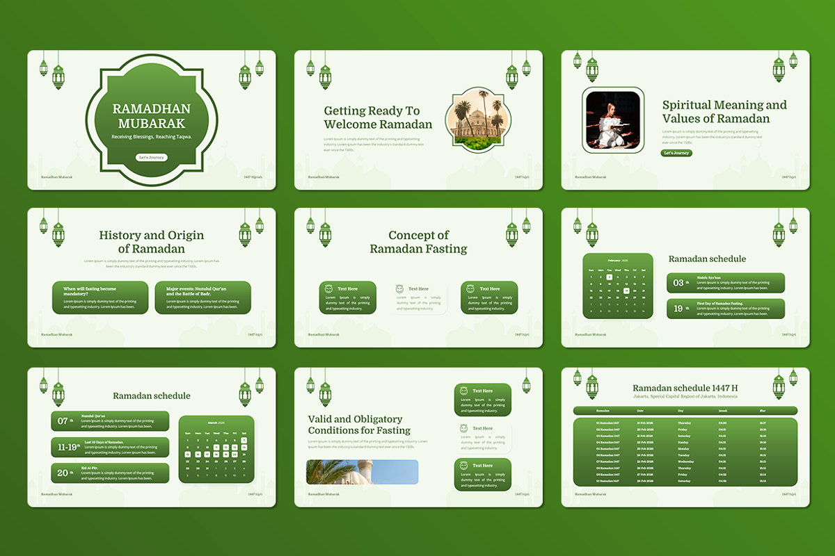 Ramadhan Mubarak PowerPoint Template, a Presentation Template by QR Design Studio (Photo 2 of 3)
