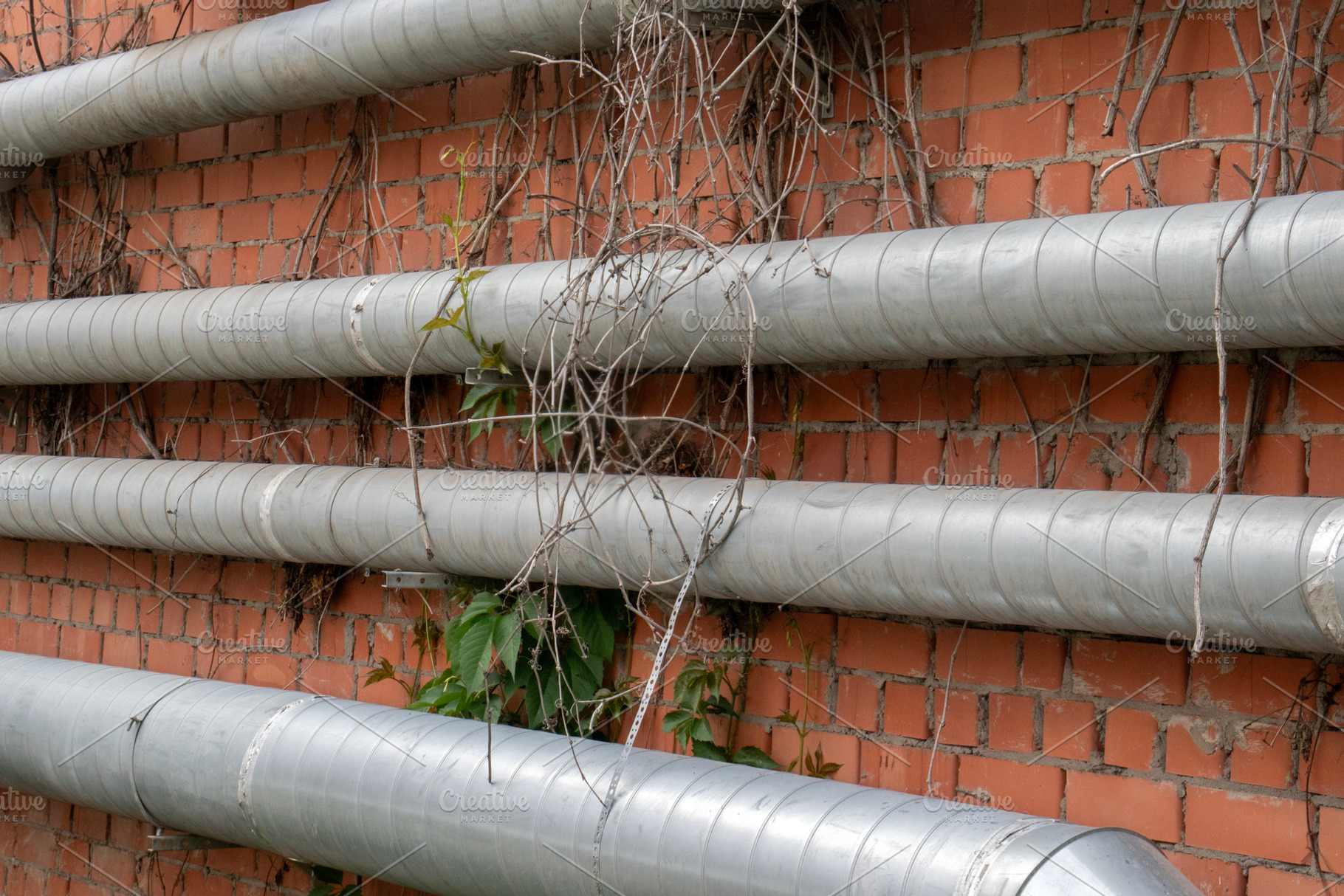 Insulated Horizontal Pipes, a Technology Photo by Schreibikus