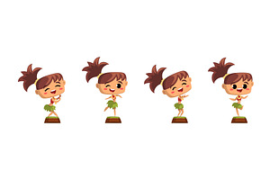 Dancing Hawaiian Girl Character in, a Person Illustration by TopVectors