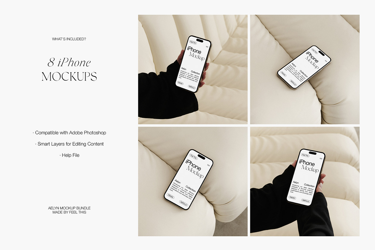 iPhone, MacBook, & Poster Mockups, an iPhone Mockup by Feel This (Photo 3 of 15)