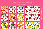 Bright fruits. Cliparts and Patterns, a Food Illustration by Valeria Soloveva (Thumbnail 4 of 14)