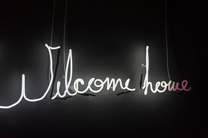 Neon Welcome Home, a Background Photo by Imaginarium