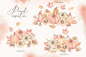 Watercolor Clipart Autumn Nature