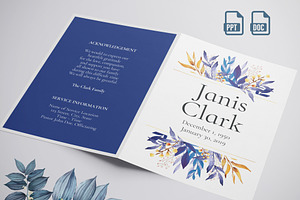 funeral program printing template
