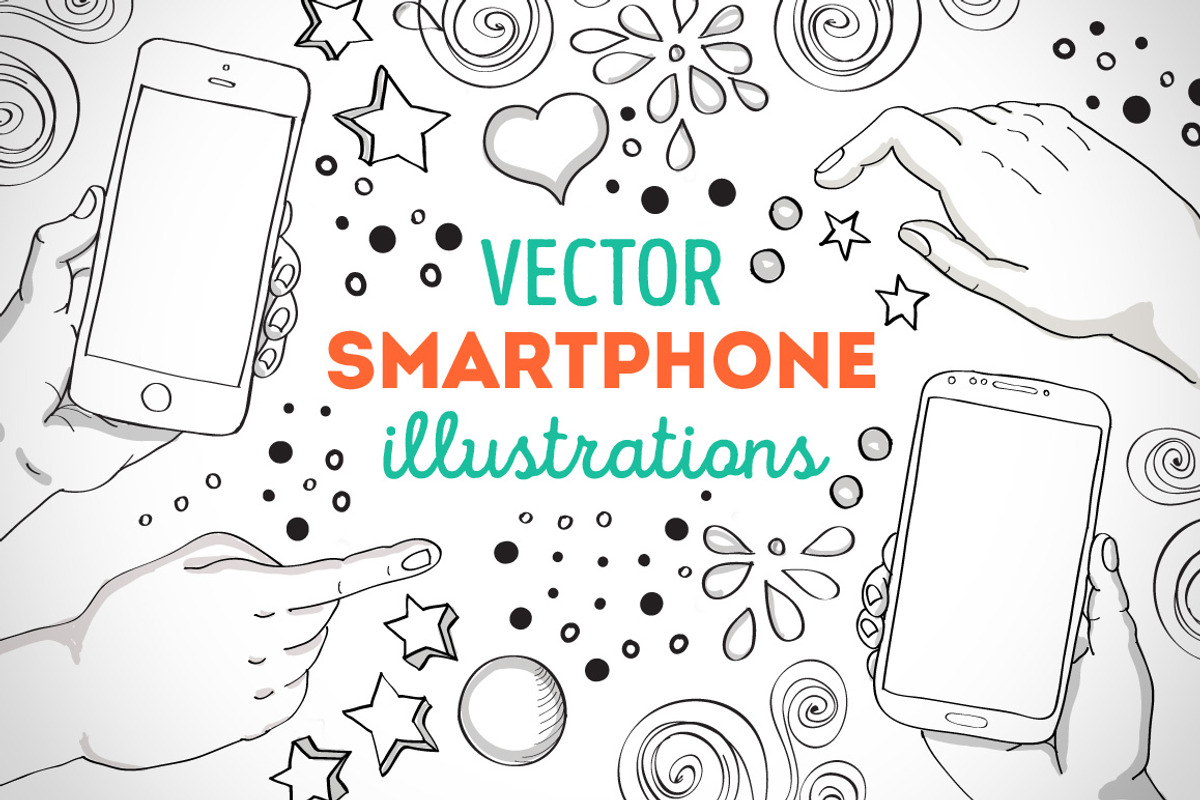 Smartphone Illustrations, a Decorative Illustration by graphicsoup (Photo 2 of 3)