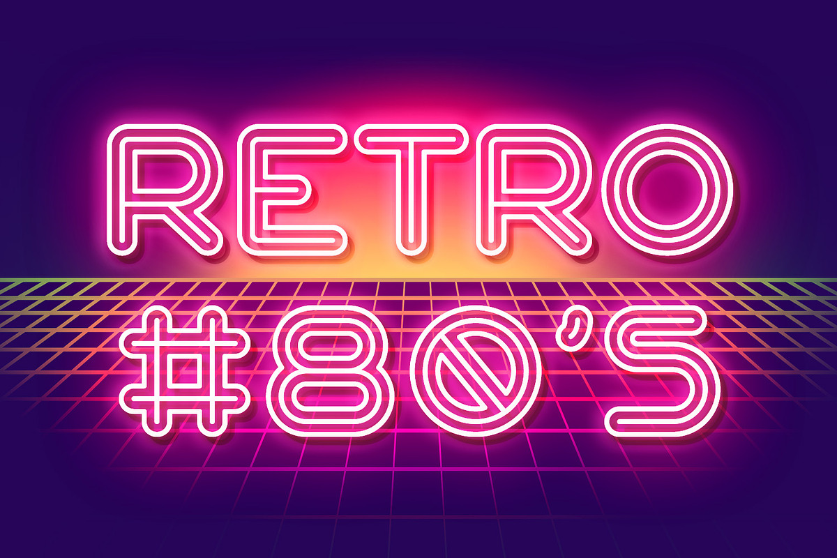 Modern Neon, a Symbol Font by Ditatype (Photo 4 of 10)
