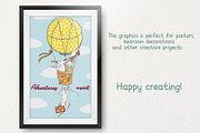 Hot air balloon vector clipart, an Object Graphic by Trinibis (Thumbnail 3 of 3)