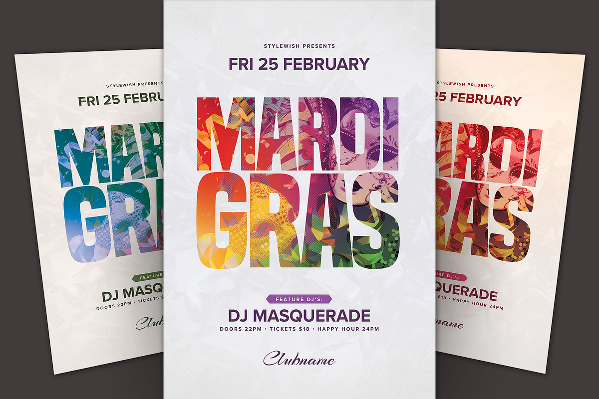 Mardi Gras Flyer, a Flyer Template by styleWish