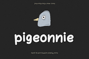 Pigeonnie | Handwritten Display Font, a Handwritten Font by Ashiya Pixel (Thumbnail 1 of 7)