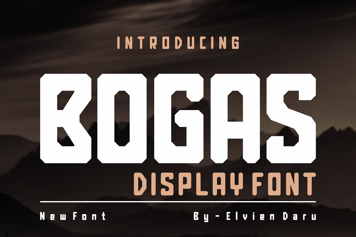Bogas - Bold Display Font, a Sans Serif Font by lelevien (Photo 1 of 4)