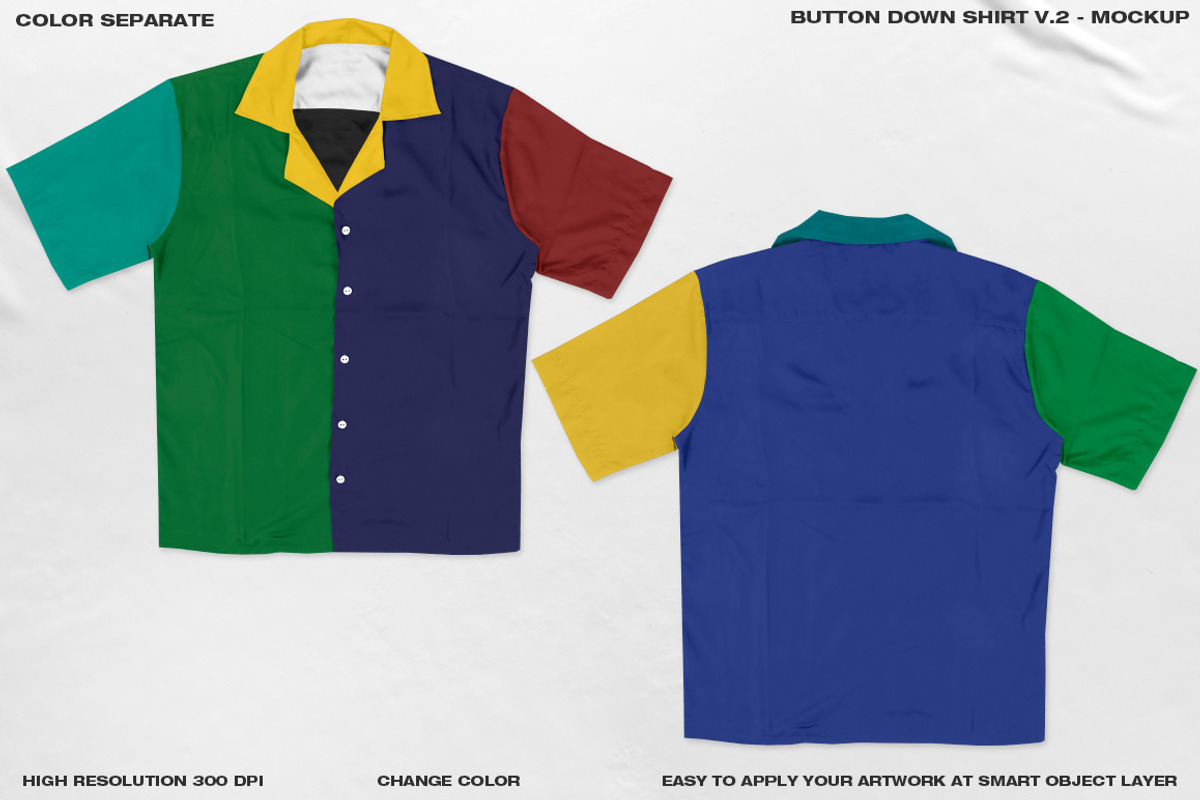 Button Down Shirt V.2 - Mockup, a Shirt Mockup by DaldSgh (Photo 6 of 10)