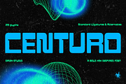 Centuro – Y2K Bold Font, a Sans Serif Font by Drizy (Thumbnail 1 of 9)