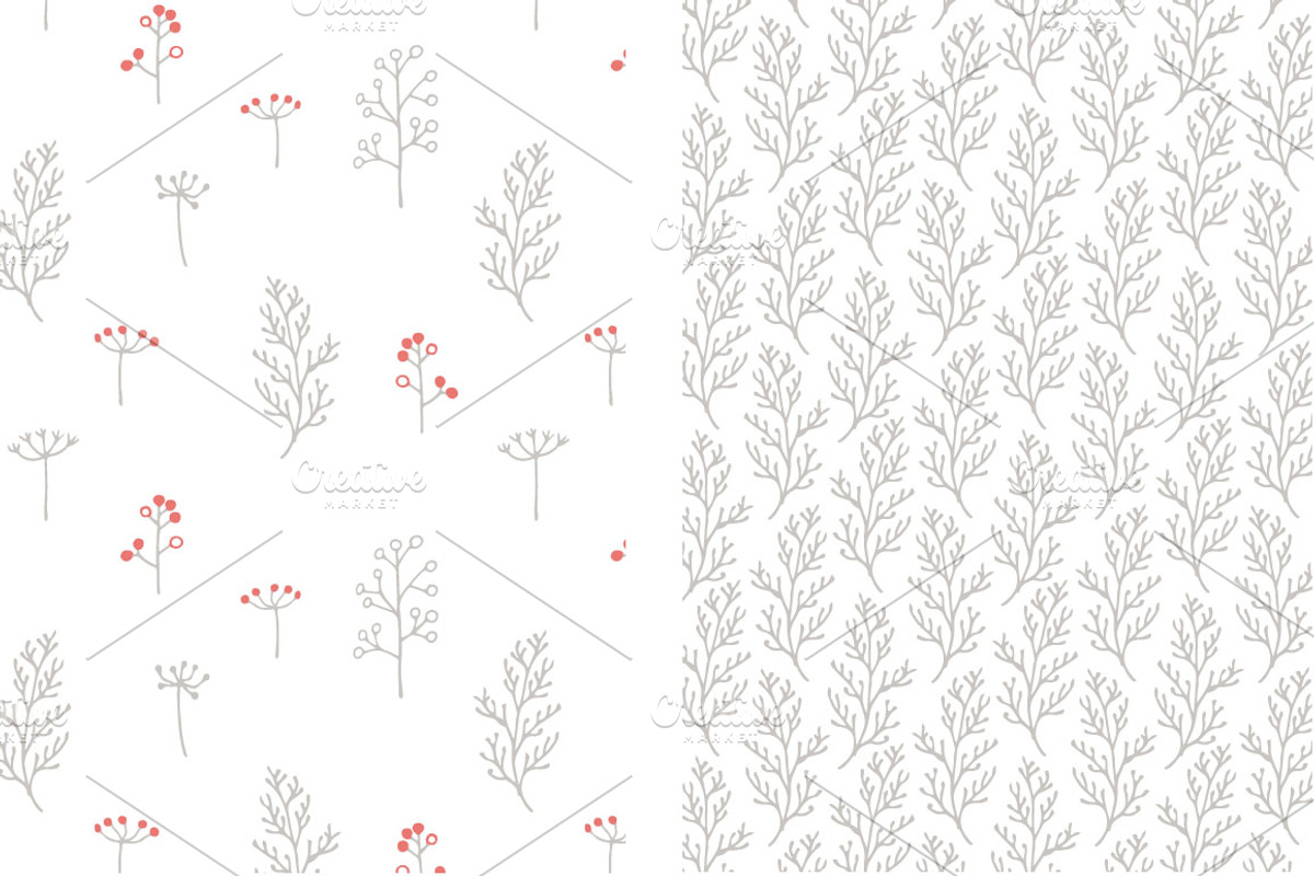 Winter garden - clipart and patterns, a Pattern Graphic by Wild Rose