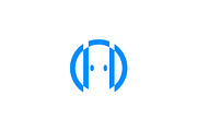 letter H Headphone Logo, a Branding & Logo Template by Abir Hossain Waffi (Thumbnail 1 of 4)