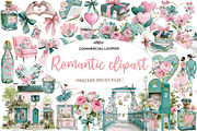 Watercolour Romantic Clipart, an Illustration by CreationArt (Thumbnail 1 of 7)