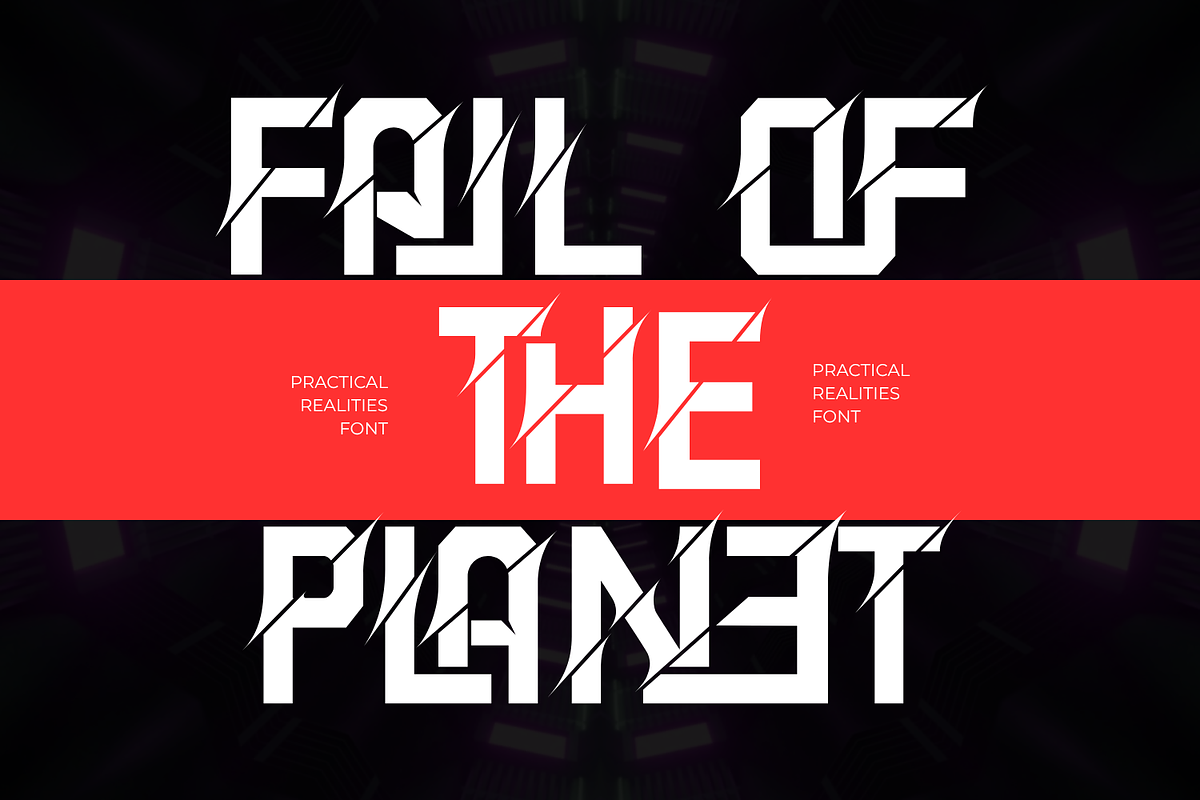 PRACTICAL REALITIES - CYBERPUNK FONT, a Sans Serif Font by 177Studio (Photo 5 of 8)
