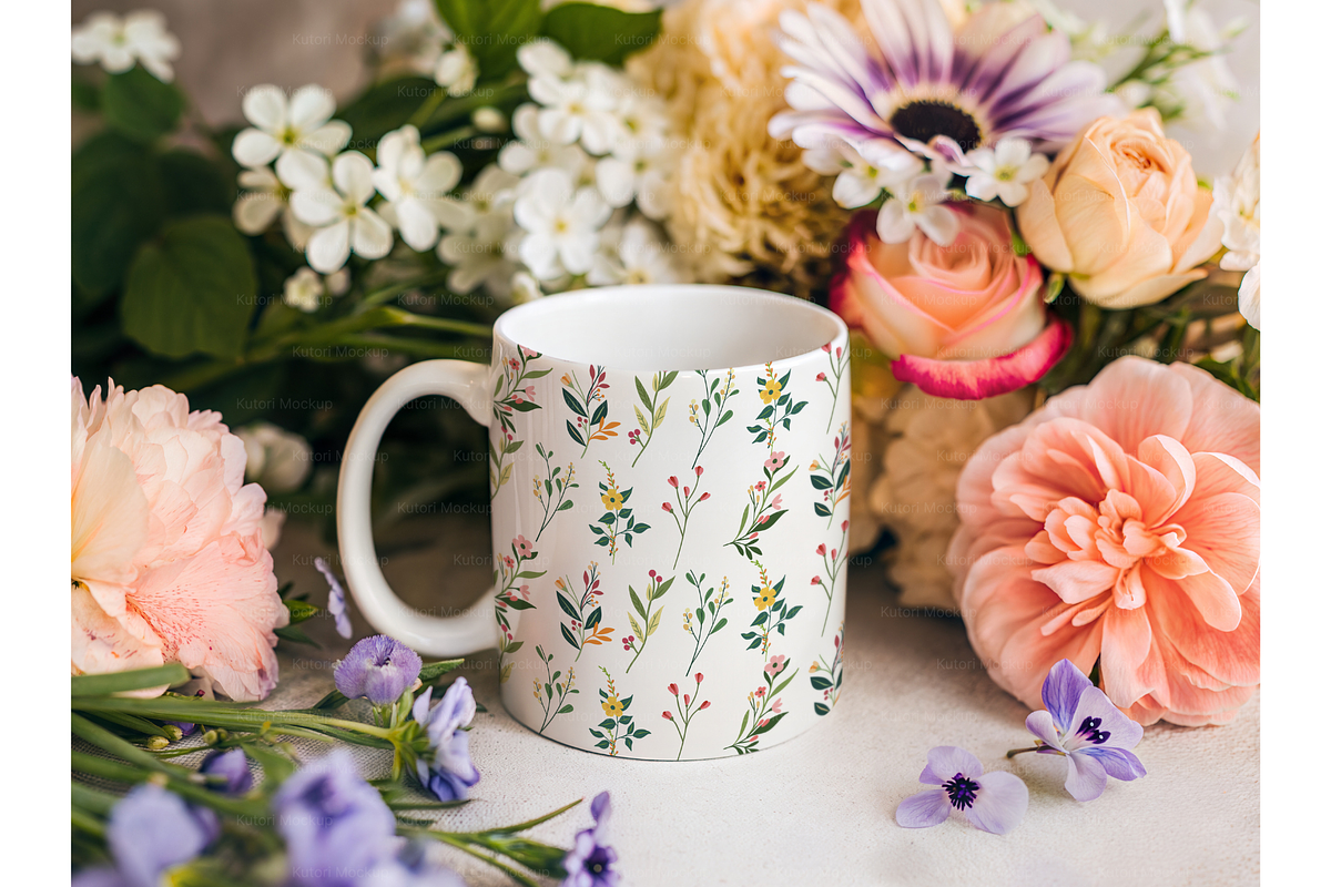 Luxury Floral Mug Mockup Display, a Product Mockup by MockupWizard (Photo 3 of 5)