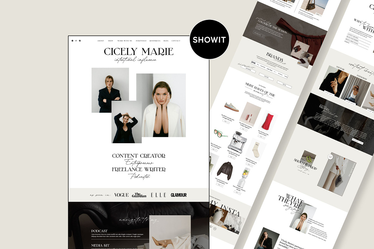 Influencer Website Template | Showit, a Websites & App Template by Field Digital (Photo 1 of 11)