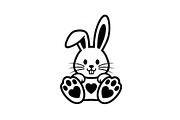 Cute Bunny Love Silhouette Icons, an Illustration by Creativeshirt (Thumbnail 40 of 51)