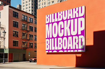 City Billboard Layered PSD Mockup