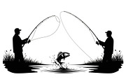 Fishing Silhouette Vector Bundle, an Illustration by hafijul (Thumbnail 25 of 51)