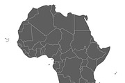 3x B&W Africa Maps, an Education Illustration by asantosg (Thumbnail 3 of 4)