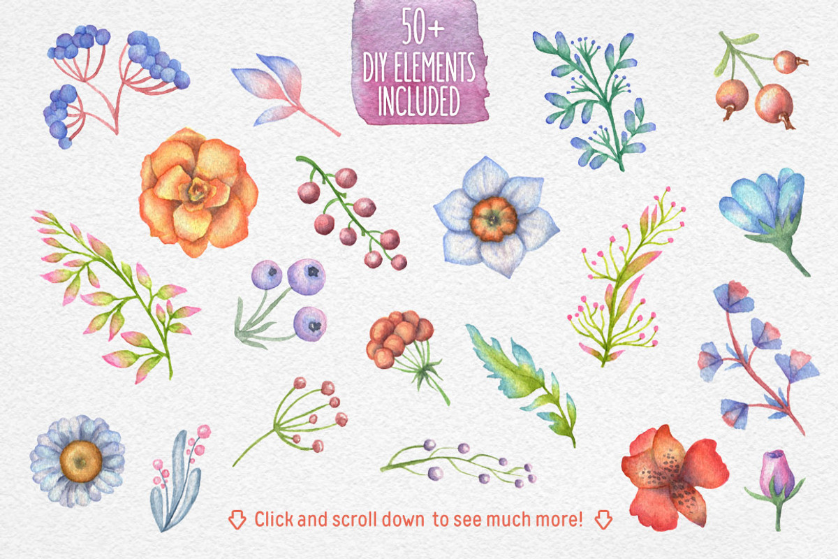 Watercolor Cute Kit, an Animal Illustration by Chelovector (Photo 4 of 6)