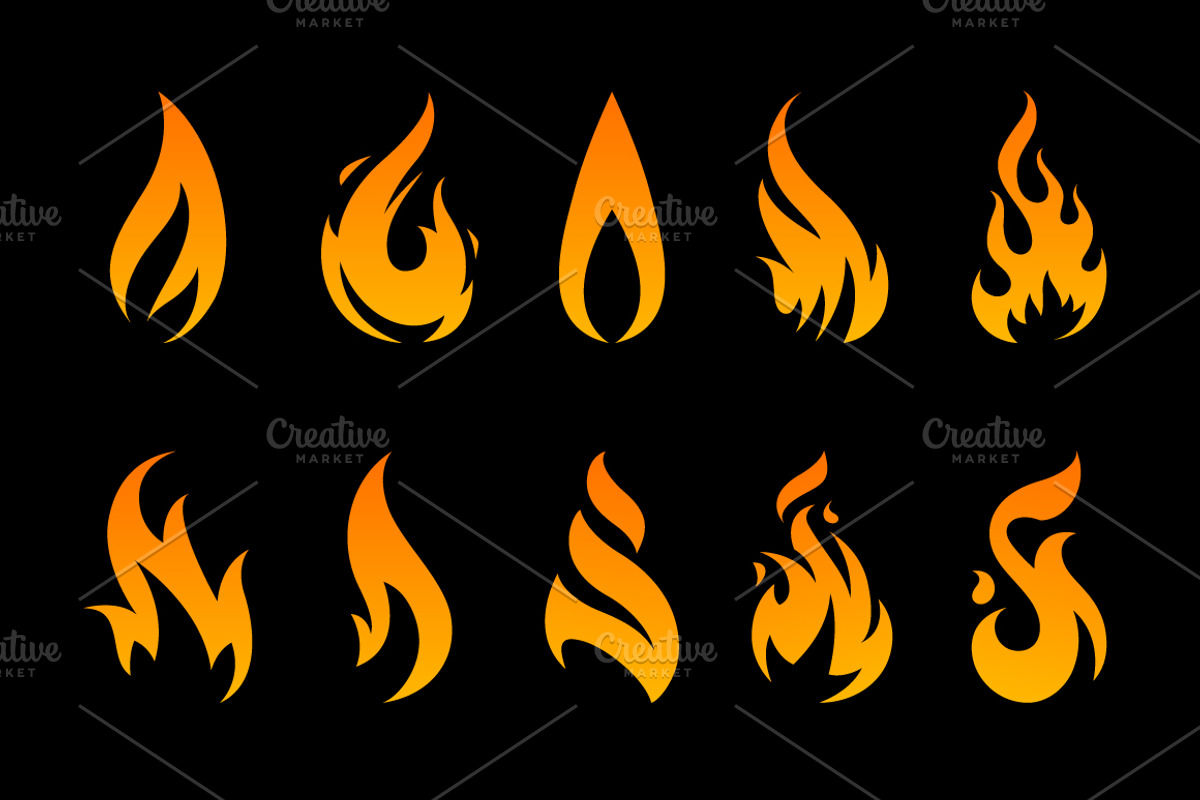 Vector Fire Icons, a Solid Icon by Vecster (Photo 3 of 6)