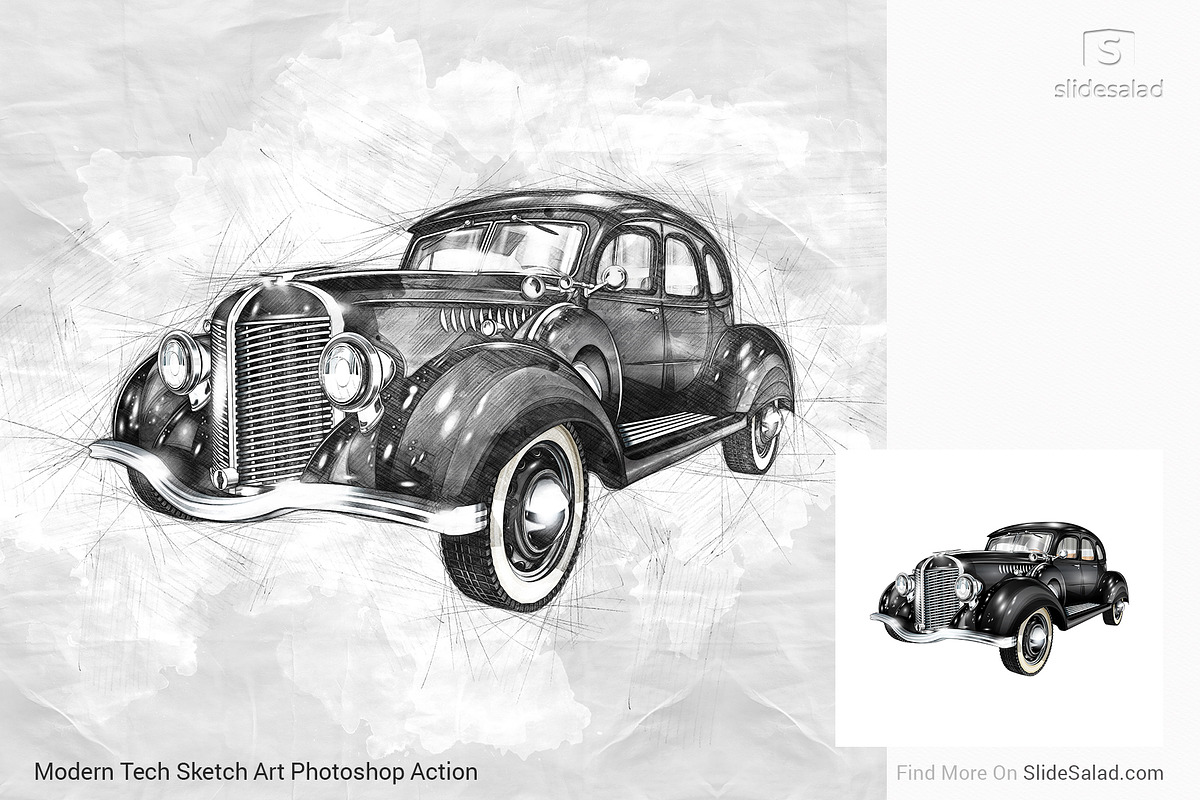 Tech Sketch Art Photoshop Action, an Action Add-On by SlideSalad (Photo 32 of 49)