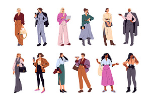 Modern diverse business women set, a Person Illustration by PaperTrident