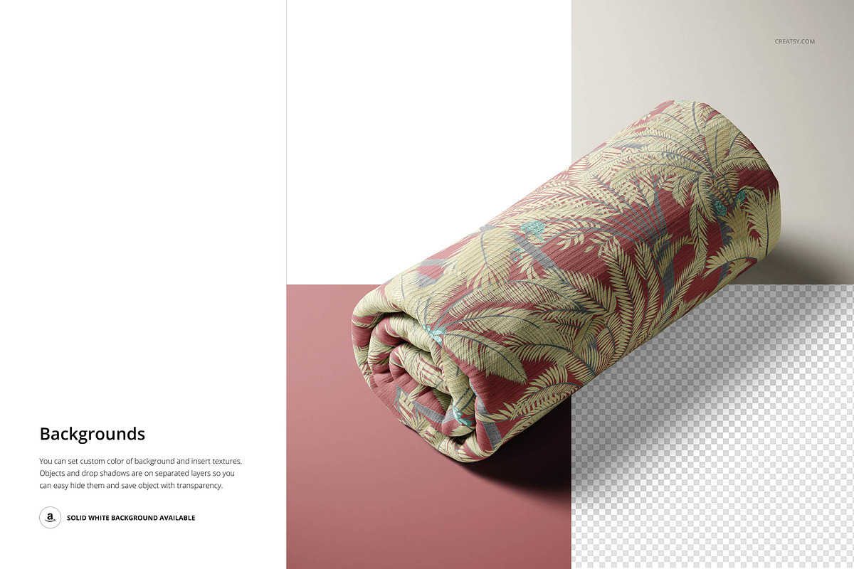 Rib Knit Fabric Mockup Set, a Merchandise Mockup by creatsy5