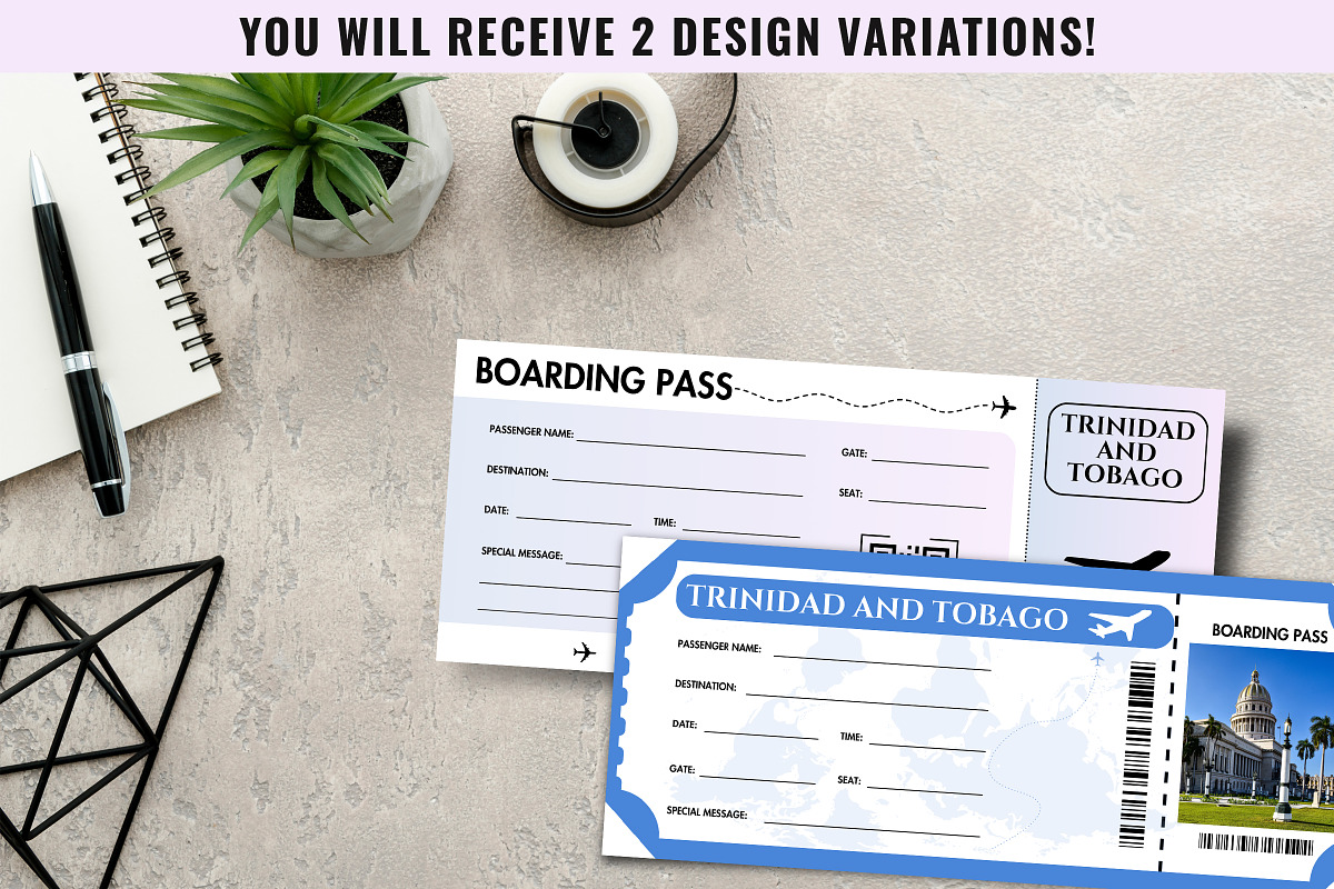 Trinidad and Tobago Trip Gift Ticket, a Templates & Theme by Snapybiz (Photo 3 of 11)