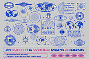 27 Earth & World Maps & Icons, an Object Graphic by Parisa-Artstudio (Thumbnail 1 of 4)
