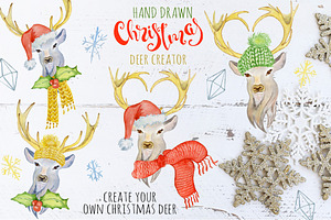 Christmas Deer Watercolor Creator