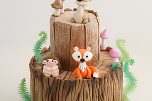 Enchanted forest cake stock photo containing cake and woodland