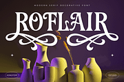 Roflair–Modern Decorative Serif Font, a Serif Font by overlaytemplates (Thumbnail 1 of 5)